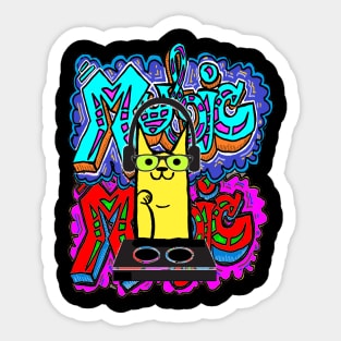 music music nerd cat 2 Sticker